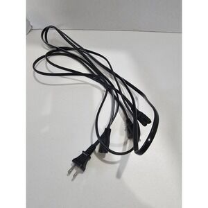 Two 2-Prong Power Cord Figure 8 AC Cable IEC C7 Replacement 6ft Black